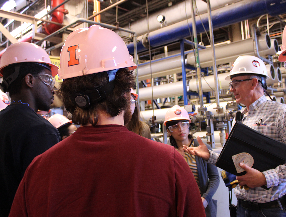 Tour group at Abbott Power Plant